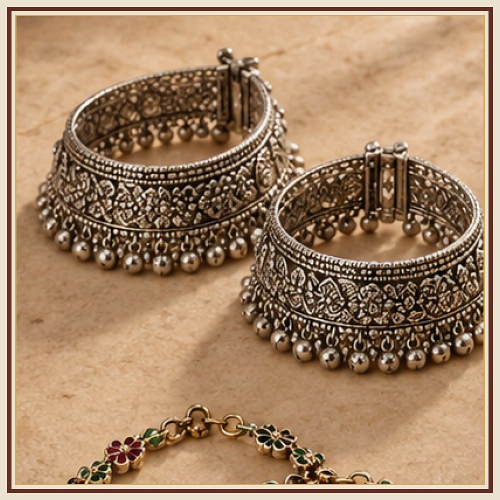 Phool Patti Payal Anklet Pair Heritage Edition