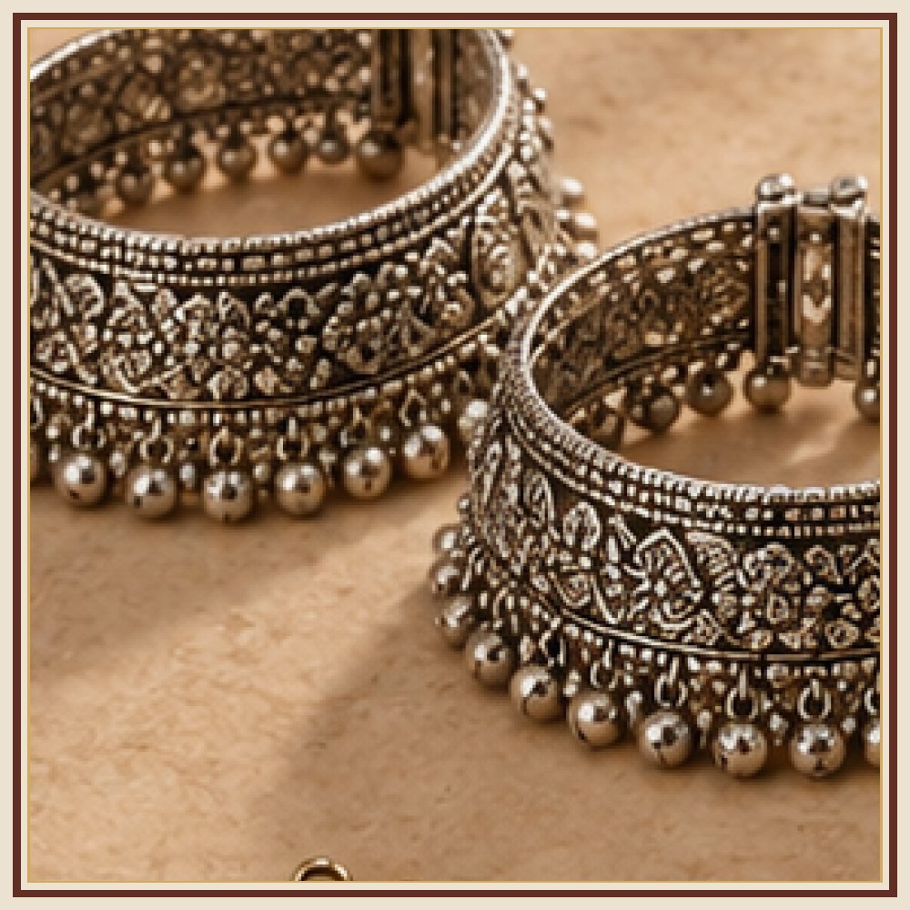 Phool Patti Payal Anklet Pair Heritage Edition