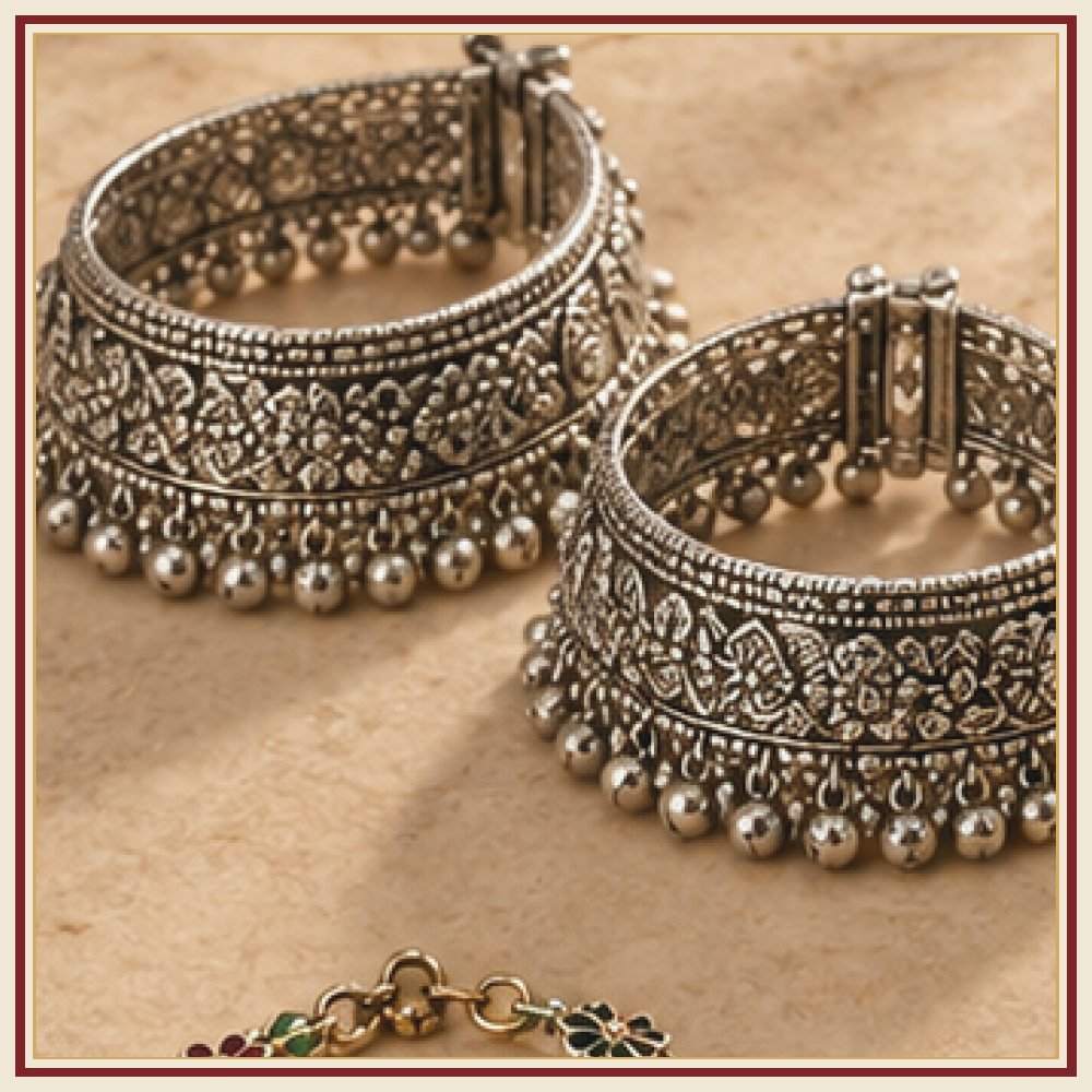 Phool Patti Payal Anklet Pair Heritage Edition