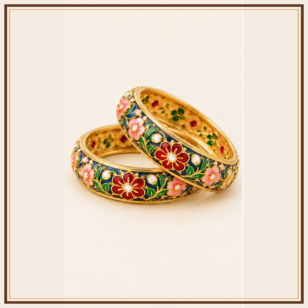Phool Patti Poonchi Gokhru Bangle Pair