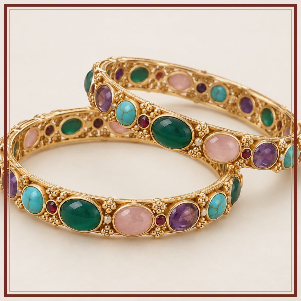 Phool Patti Semi-Precious-Style Bangles Heritage Edition