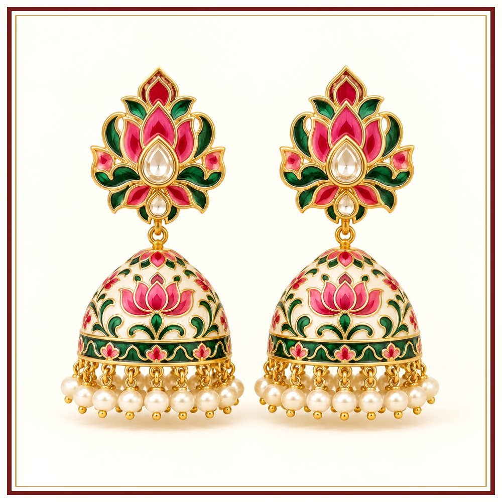 Phool Patti Semi-Precious-Style Earrings Heritage Edition