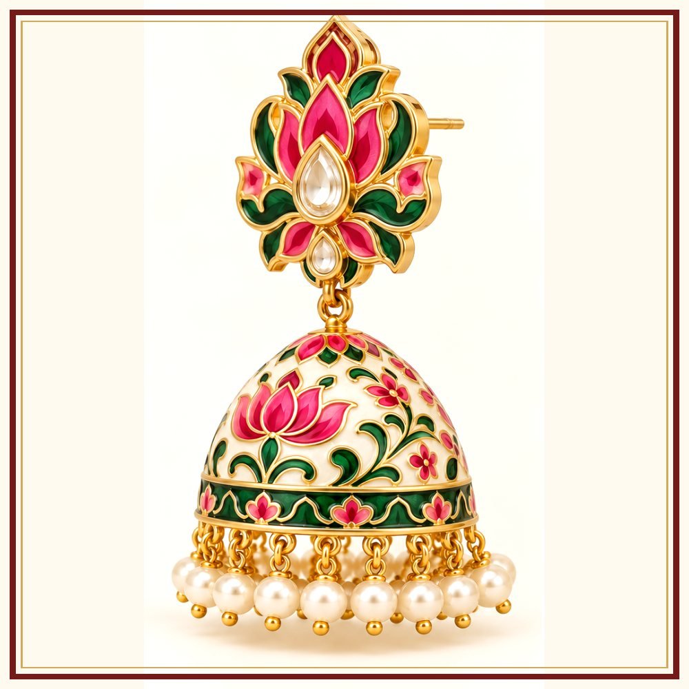 Phool Patti Semi-Precious-Style Earrings Heritage Edition