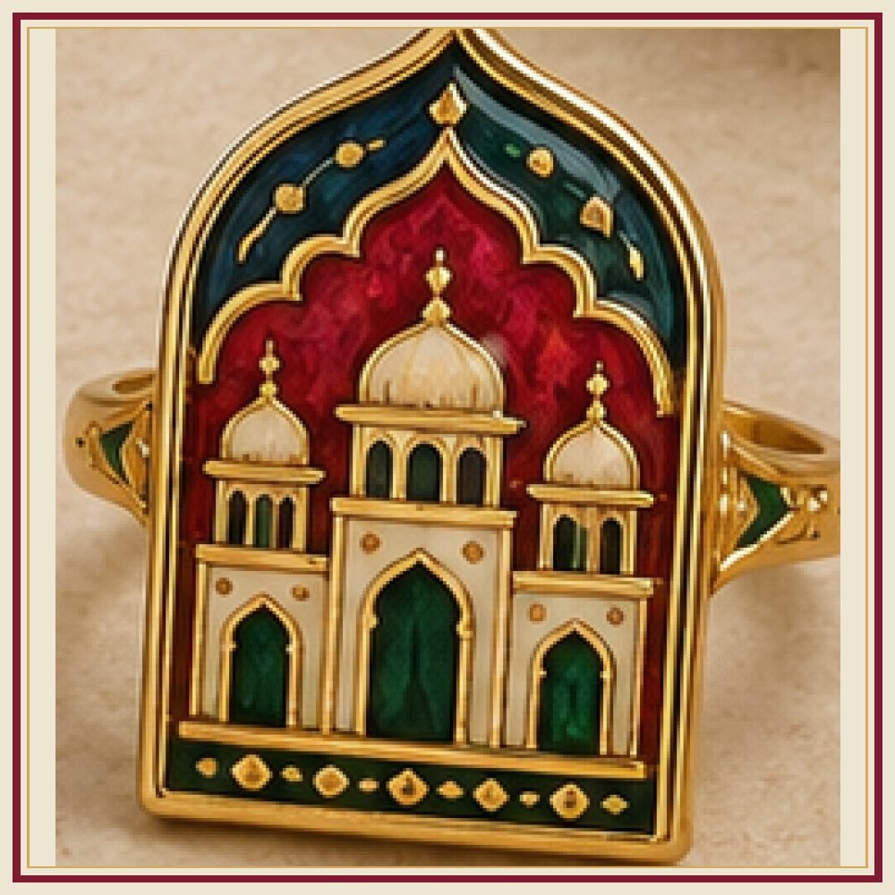 Raj Dwar Meenakari Jharokha Ring