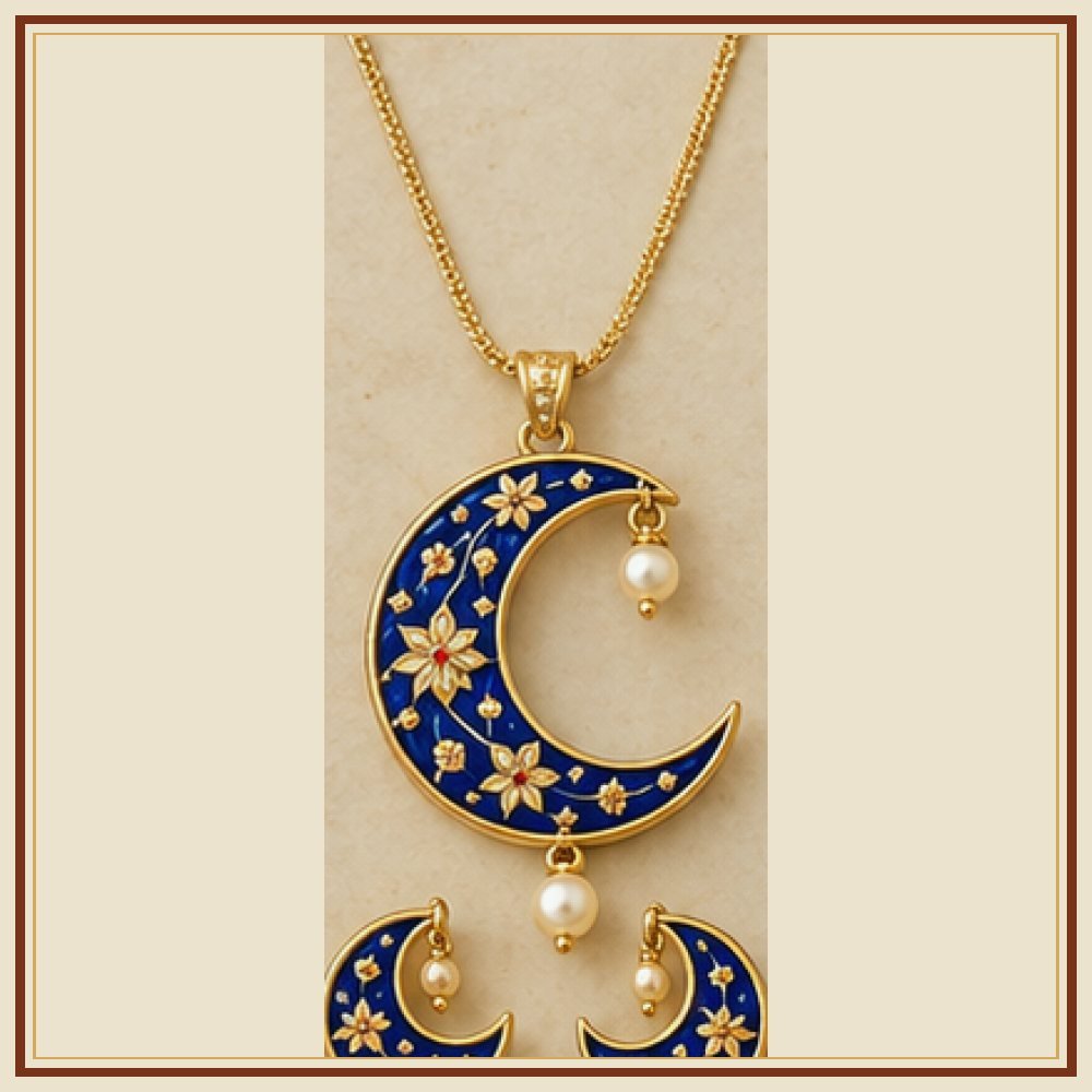 Raj Mandala Meenakari Pendant Set Heritage Edition