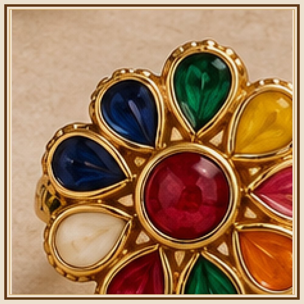 Raj Mandala Meenakari Ring Heritage Edition