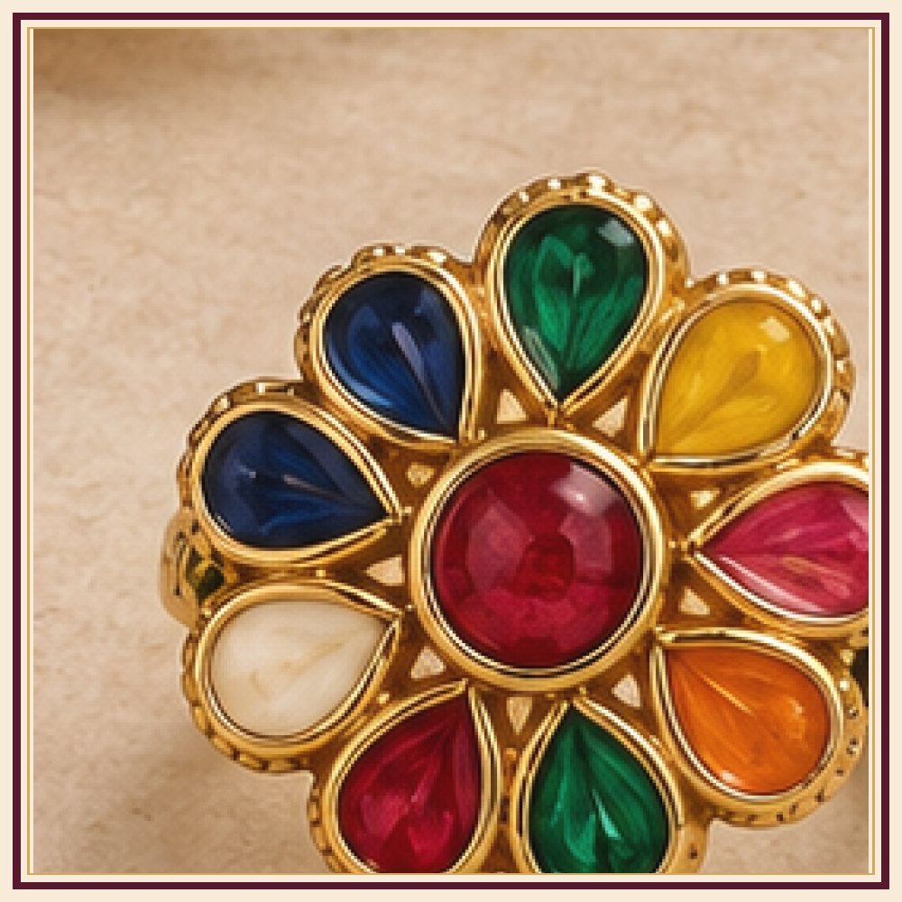 Raj Mandala Meenakari Ring Heritage Edition