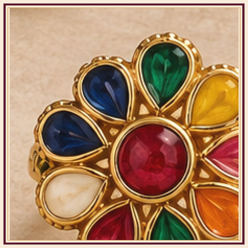 Raj Mandala Meenakari Ring Heritage Edition