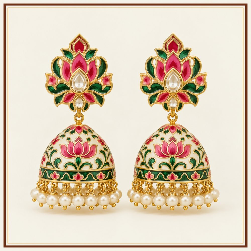 Raj Mandala Moti-Style Earrings Heritage Edition