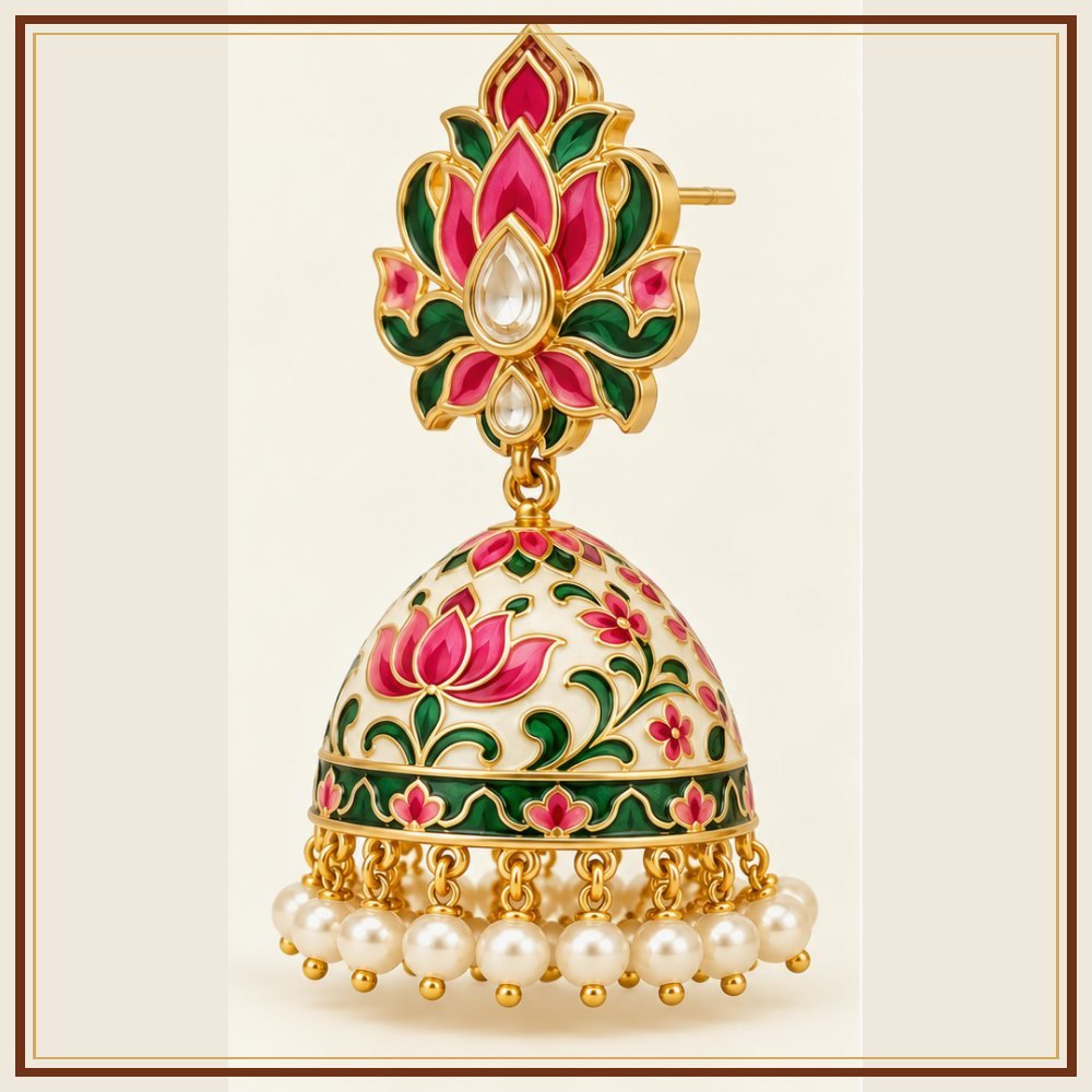 Raj Mandala Moti-Style Earrings Heritage Edition
