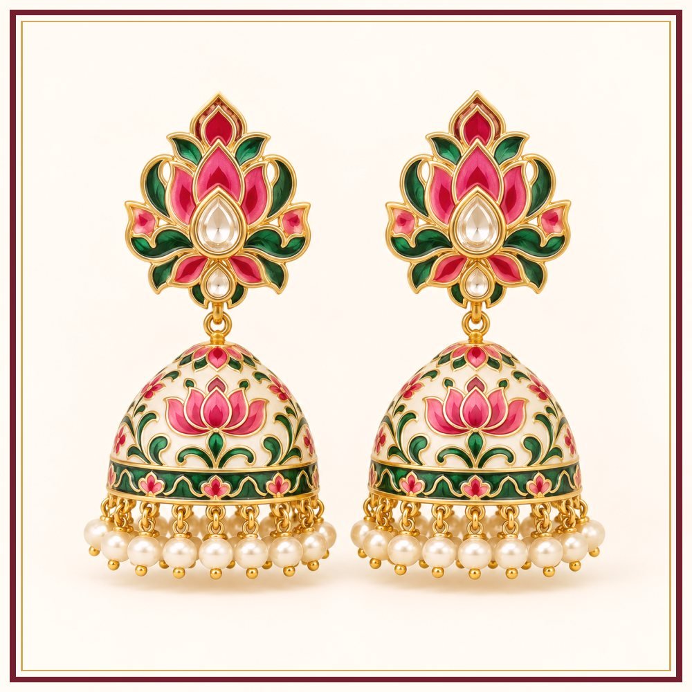 Raj Mandala Moti-Style Earrings Heritage Edition
