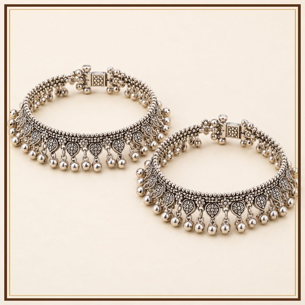 Raj Mandala Payal Anklet Pair Heritage Edition