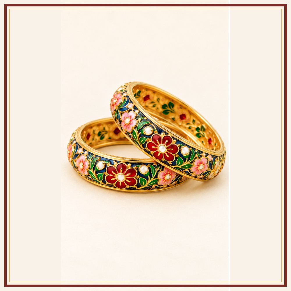 Raj Mandala Poonchi Gokhru Bangle Pair