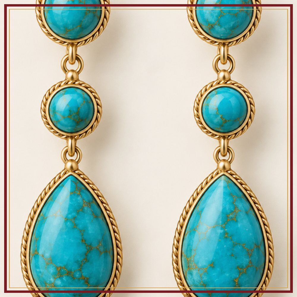 Raj Mandala Semi-Precious-Style Earrings Heritage Edition