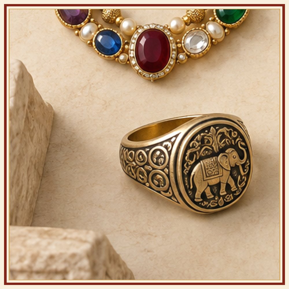 Rajputana Hilt-Motif Ornamental Pendant