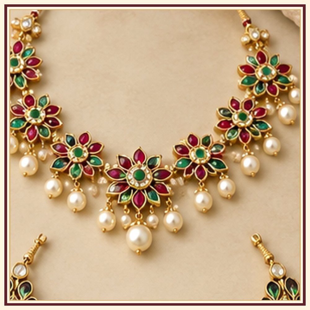 Rajwada Moti Bridal Collar