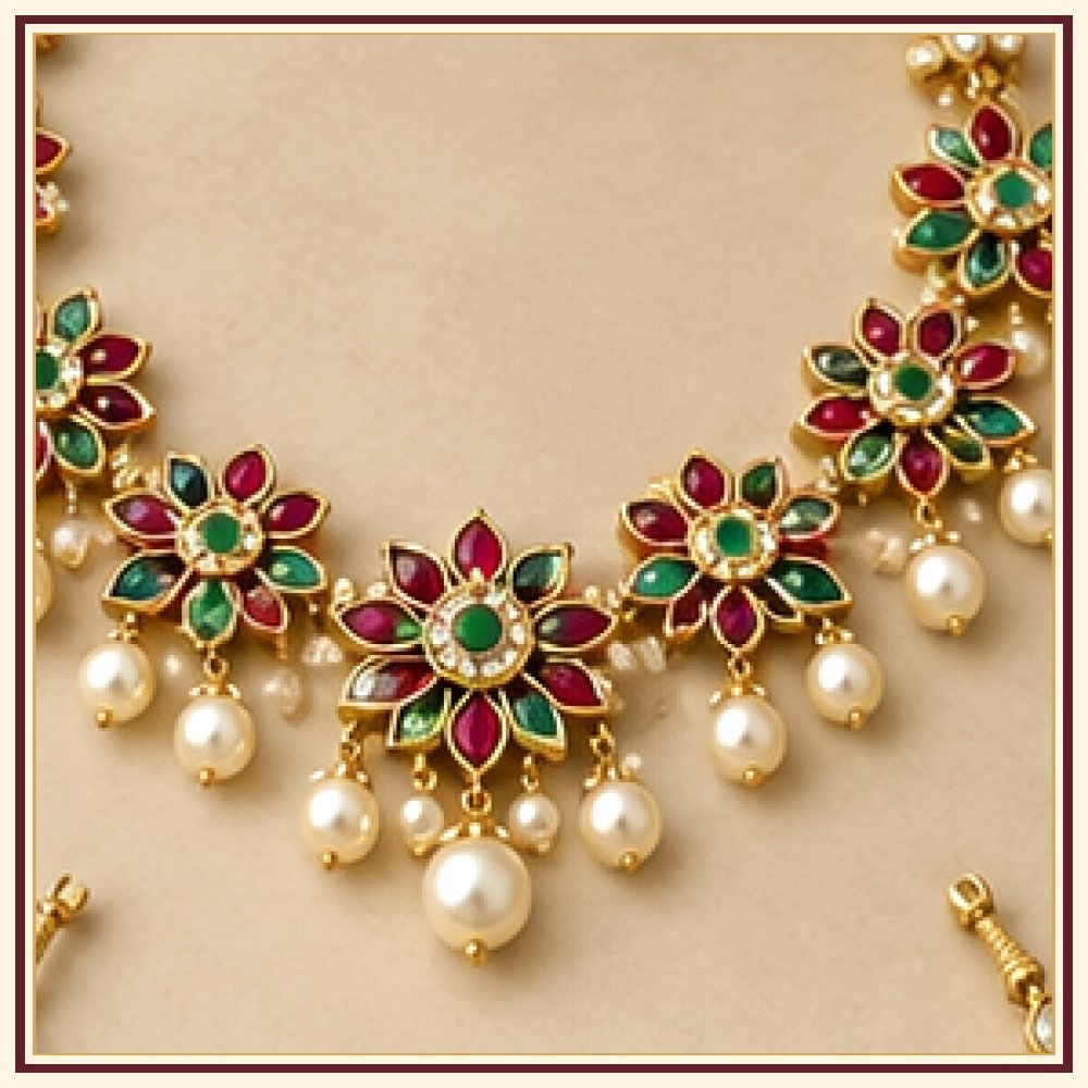 Rajwada Moti Bridal Collar