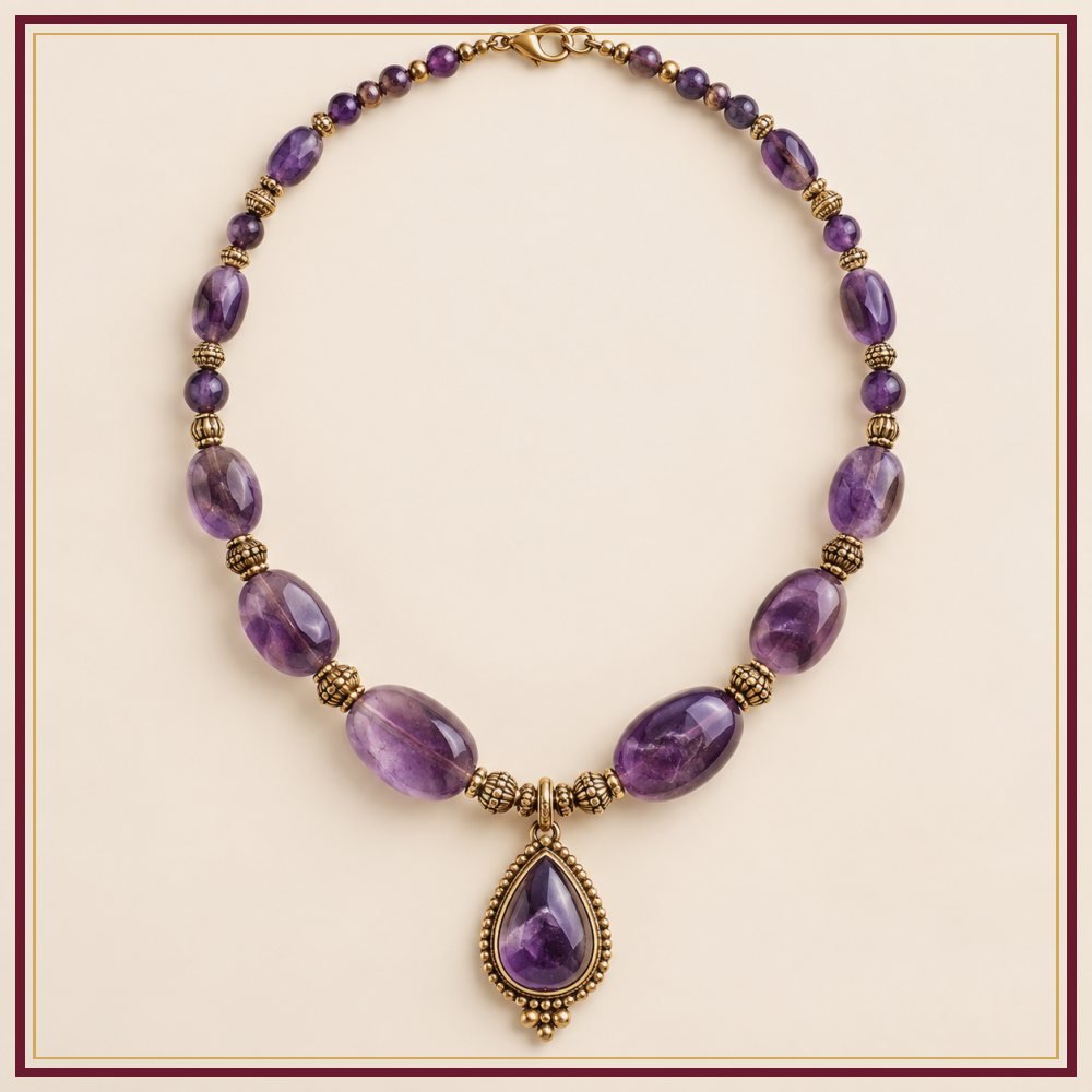Rose Quartz Gulab Necklace