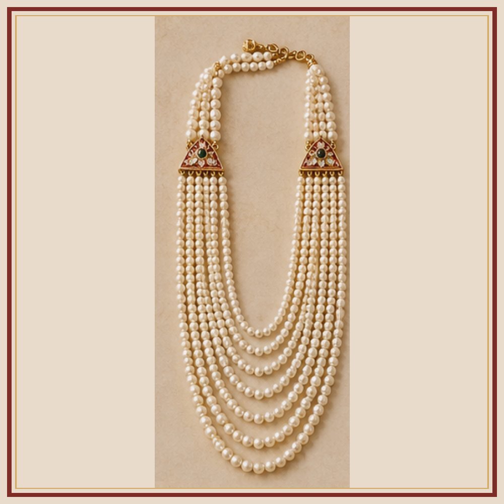 Saat Lahari Moti Satlada-Style Mala