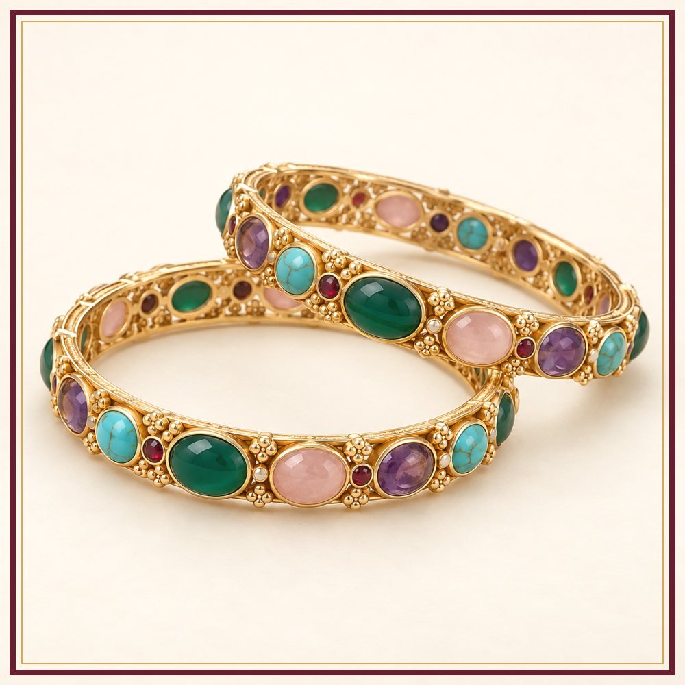 Smoky Quartz Sandhya Bangles