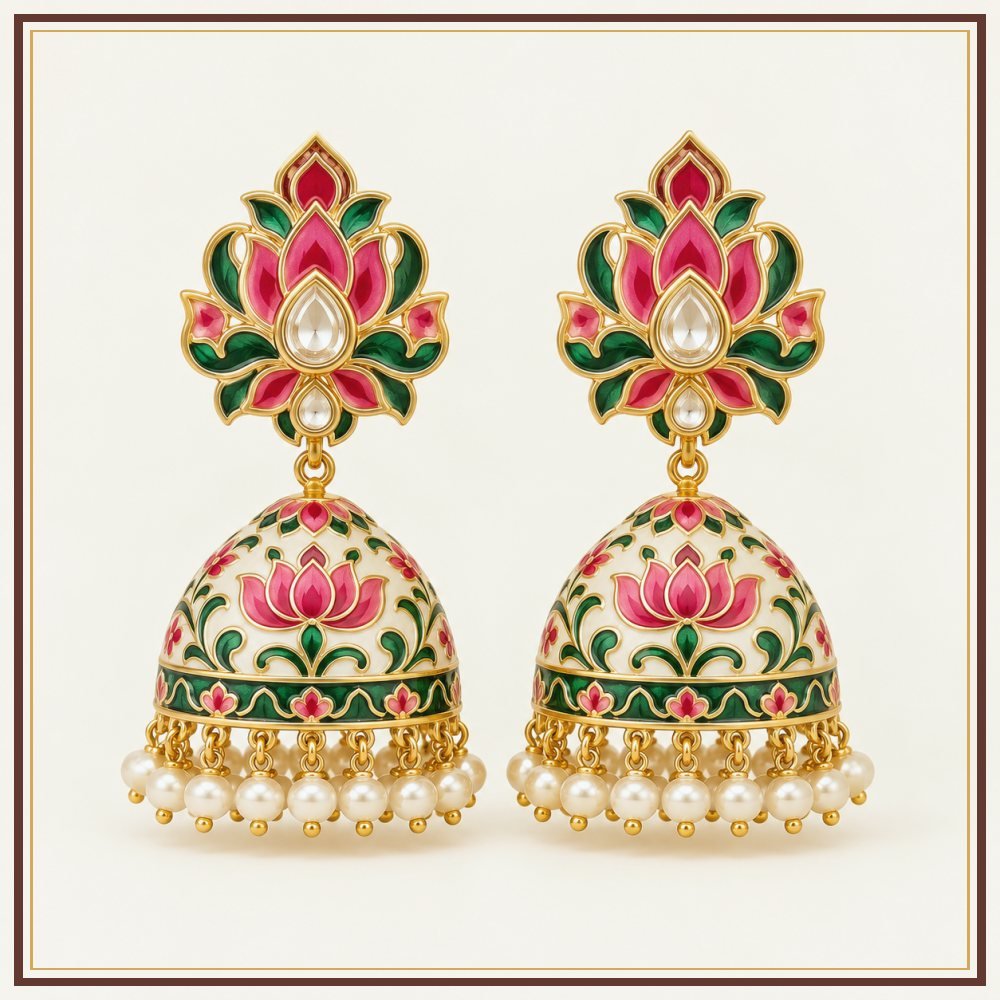 Suraj Jhumka Karnphool Earrings