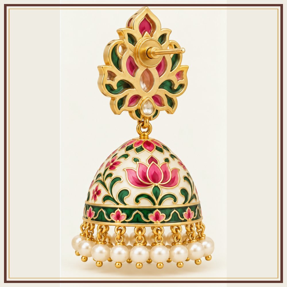 Suraj Jhumka Karnphool Earrings