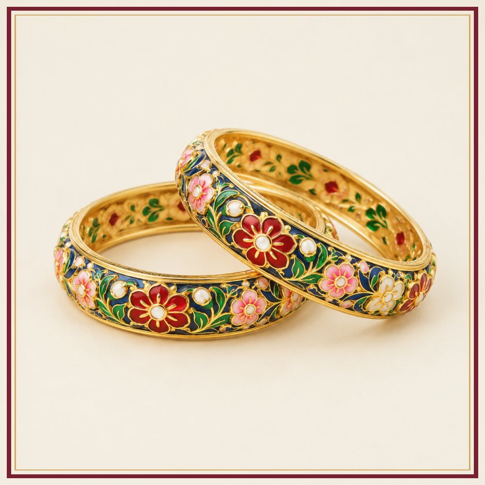 Suraj Rajasthani Glass Bangle Set