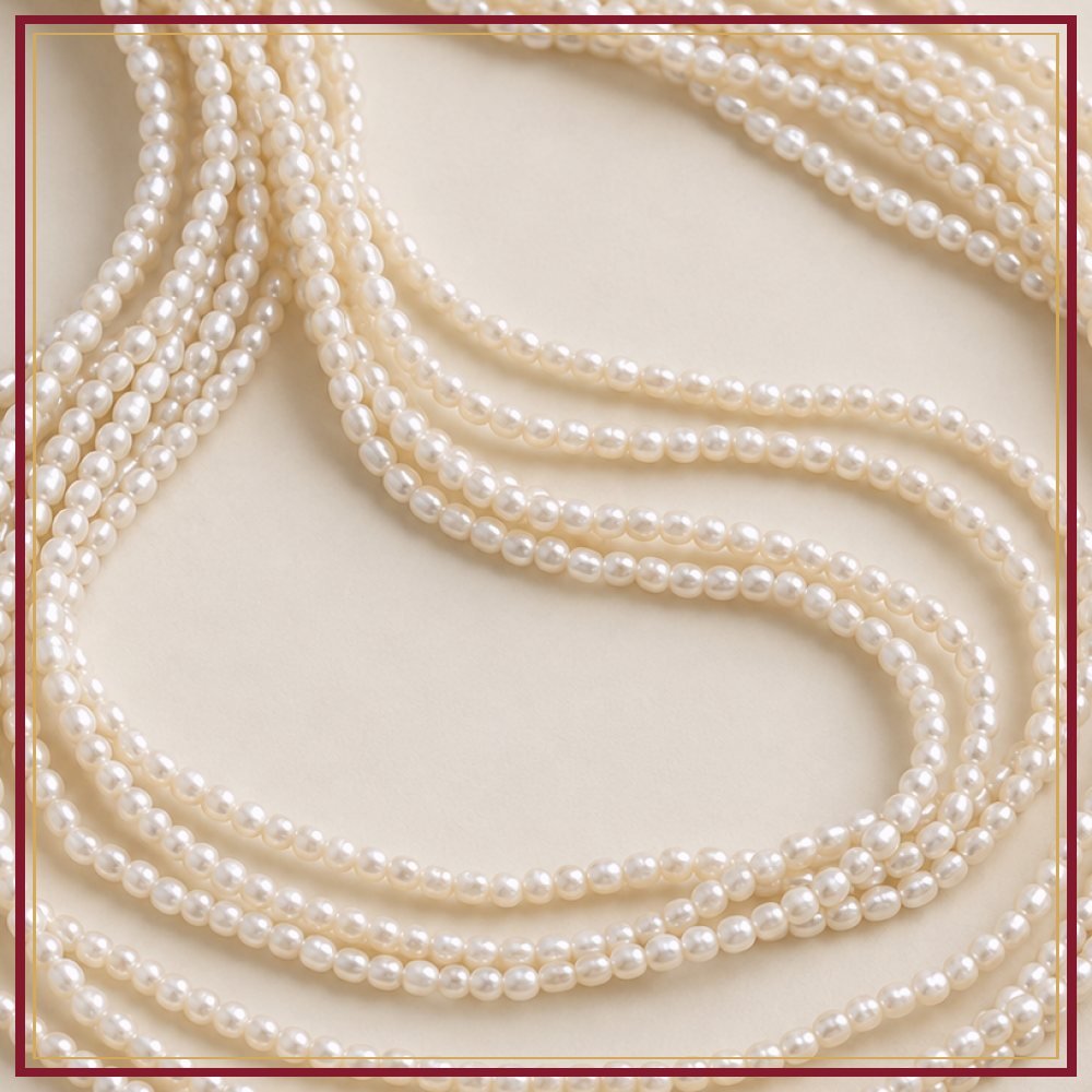 White Seed Pearl String – 2.5–3 mm